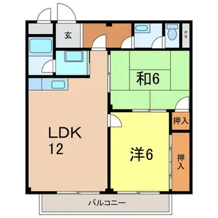 Surplus Three千恵【101号室】の間取り