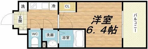 エスリードレジデンスグラン大阪福島ノース【3階】の間取り