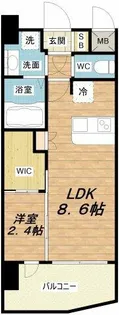 セレニテ阿波座ミラク【7階】の間取り