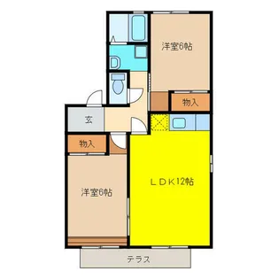 エクセル吉田【1階】の間取り
