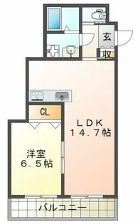 GLA東人丸【1階】の間取り