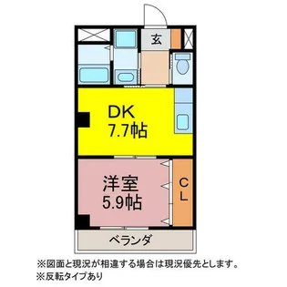 グランデージSUN【202号室】の間取り