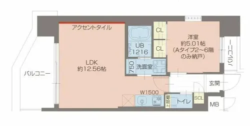 プレジオ玉造【8階】の間取り