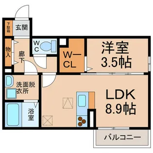 アコール中央【1階】の間取り