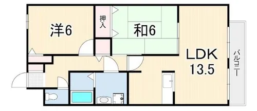 ラフォーレ武庫之荘【1階】の間取り
