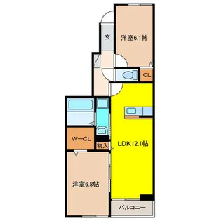 ウェルコナンⅠ【1階】の間取り