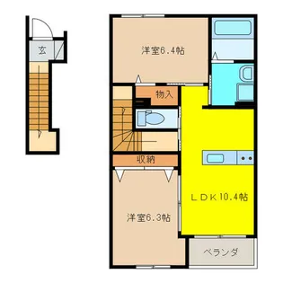 ル・リヤン【2階】の間取り
