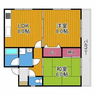 メゾンメイユール【3階】の間取り