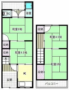 大阪府柏原市大県3丁目【一戸建】の間取り