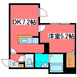 グランディール コリーナ【202号室】の間取り