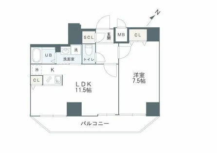 グルーブ神戸元町アリア【4階】の間取り