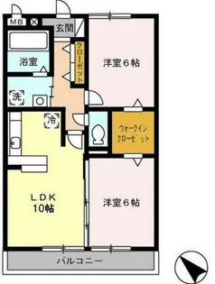 プラムビレッジ【201号室】の間取り