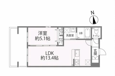オーベル今里south【1階】の間取り