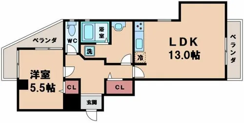シティーライフ帝塚山【2階】の間取り