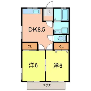 キャッスルパーク【2階】の間取り