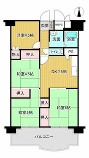 向島ニュータウン第3街区F棟【612号室】の間取り