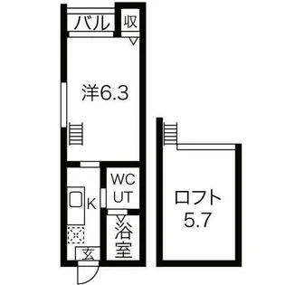 villa志賀本通【1階】の間取り