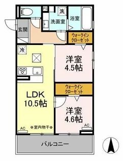 ダイヤモンドヒルズ苗代町【2階】の間取り