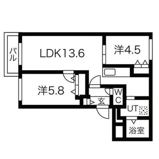 ブランシャールCNひばりが丘【2階】の間取り
