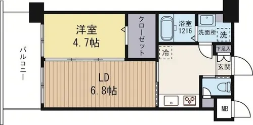 CLUBORIENTBLDNo.82EMPRESS【9階】の間取り