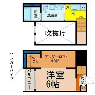 モルゲンロート中坪【2階】の間取り