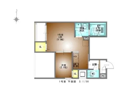 REGALEST鶴里駅前【1階】の間取り