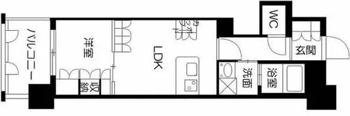 サンロージュ薬院駅前【5階】の間取り