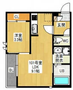 GRANDTIC新瑞橋駅前【1階】の間取り