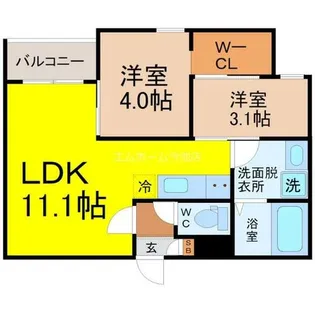 REGALEST CITY道徳【1階】の間取り