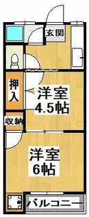 ニュー白樺ハイツ【1階】の間取り