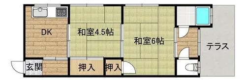 やすらぎ荘【1階】の間取り