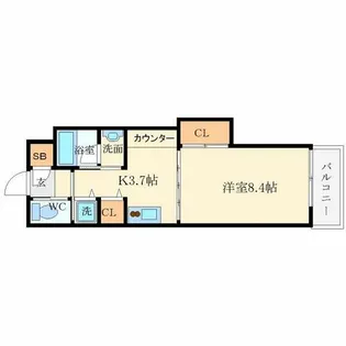 天満アパートメント【2階】の間取り