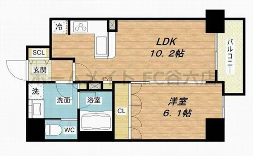 リーガル南久宝寺【8階】の間取り