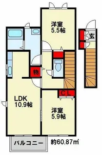 プレミール・Gさくら館【2階】の間取り