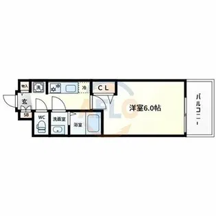 プレサンス四天王寺前夕陽ヶ丘ヴィリード【9階】の間取り