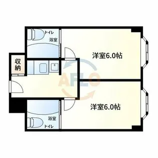 グランデュース難波桜川【3階】の間取り