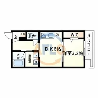 ラシーヌ住吉大社【2階】の間取り