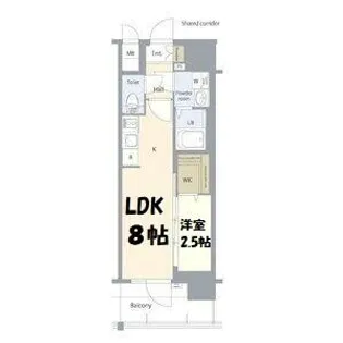 エスリード ザ・レガリア新栄ALTAIER【2階】の間取り