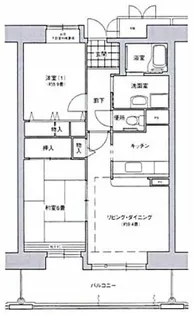 コーシャハイツ中野【8階】の間取り
