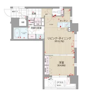 ベラジオ西陣聚楽【1階】の間取り