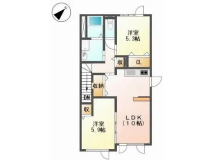 アンジュール【2階】の間取り