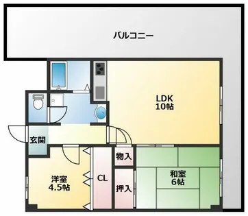ギャレ近大前【4階】の間取り