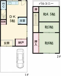 富秋町貸家【3号室】の間取り