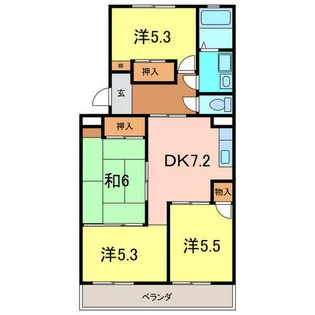 メゾンファミーユ【4階】の間取り
