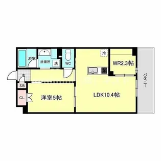 estageo北田辺【5階】の間取り