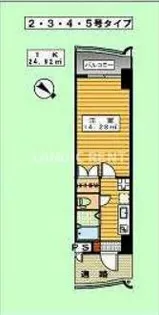 ロイヤル日赤通【13階】の間取り