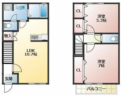 メゾン ド ル シエル ブリュ【102号室】の間取り