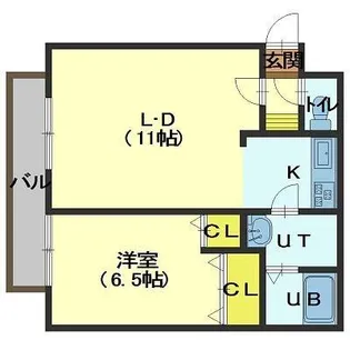 リベア的場【103号室】の間取り