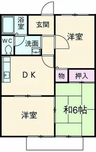 ハイツサンパティーク【203号室】の間取り