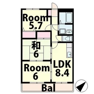 フローリッシュホーム【2階】の間取り